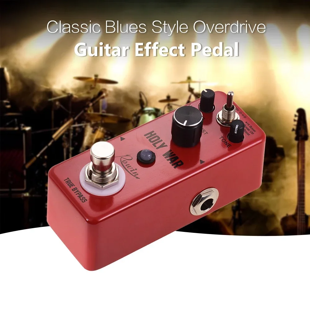 Heavy Metal Distortion Pedal Rowin Effects Holy War Effector High Low Boost Rock Tone DIST DC 9V True Bypass