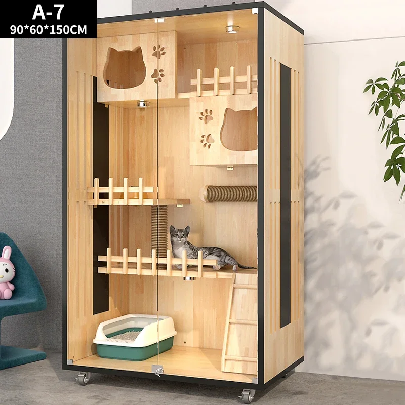 China New Design Commercial Glass Stackable Pet Animal Cat Breeding Cages