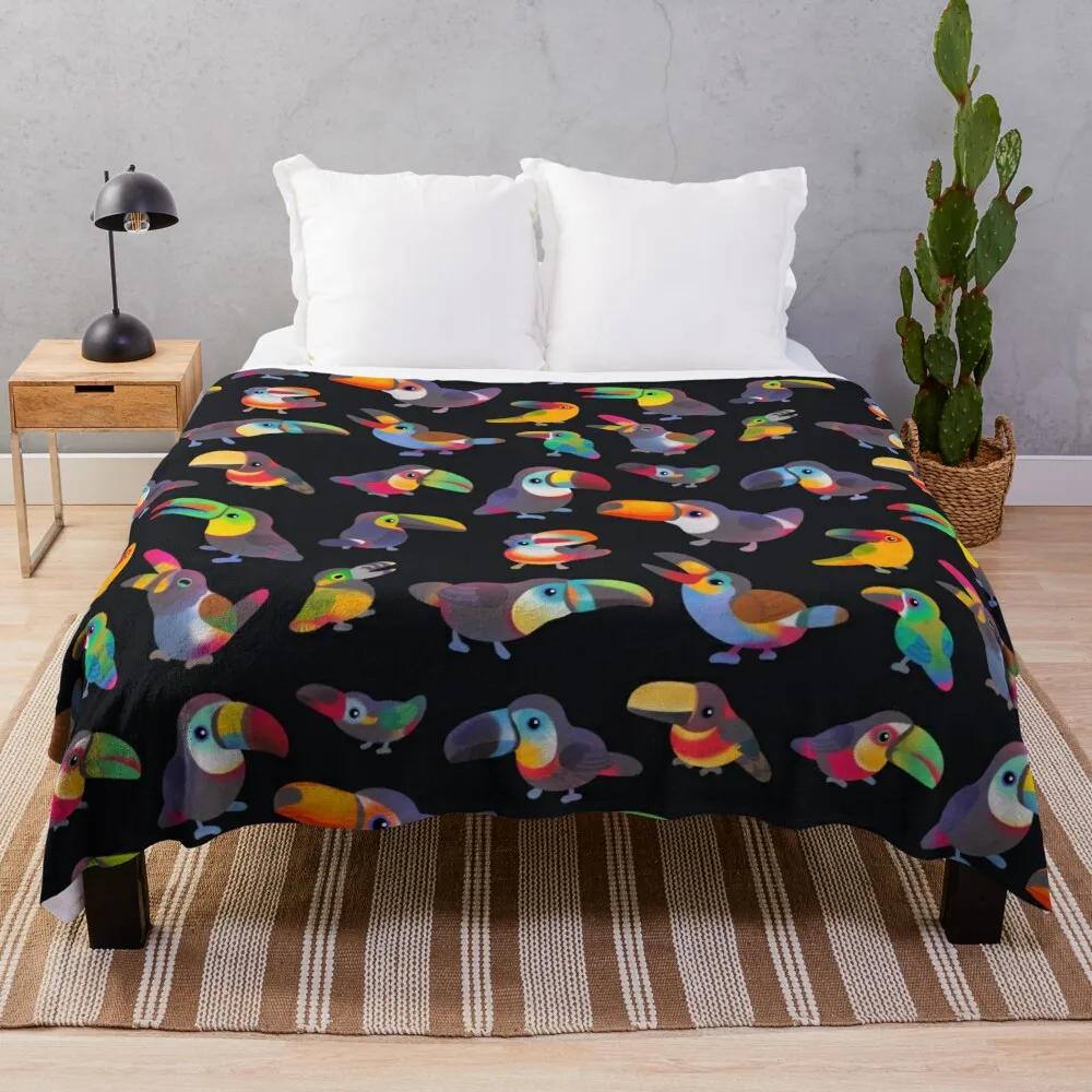 

Toucan Throw Blanket Sleeping Bag Polar Kid'S bed plaid Blankets