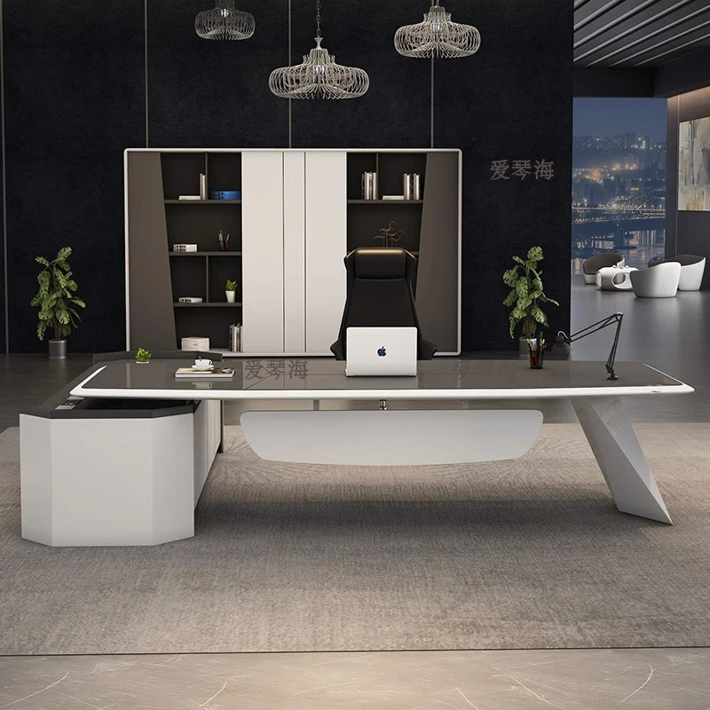 Conference Computer Office Desk Modern Luxury Organization Study Table Storage Vanety Escritorios De Oficina Italian Furniture