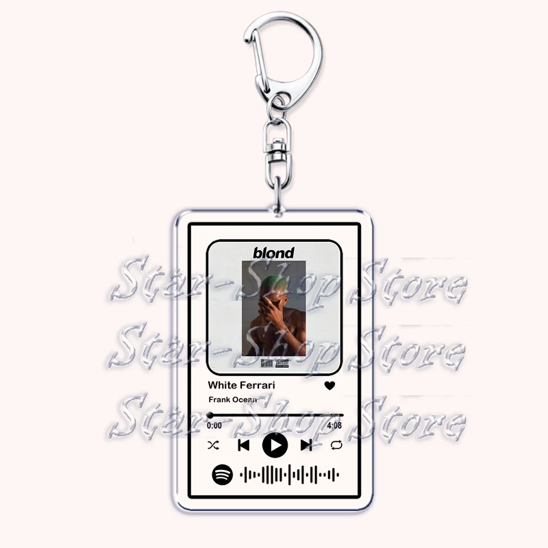 Frank Ocean Blonde Music Keychains for Women Accessories Bag Pink