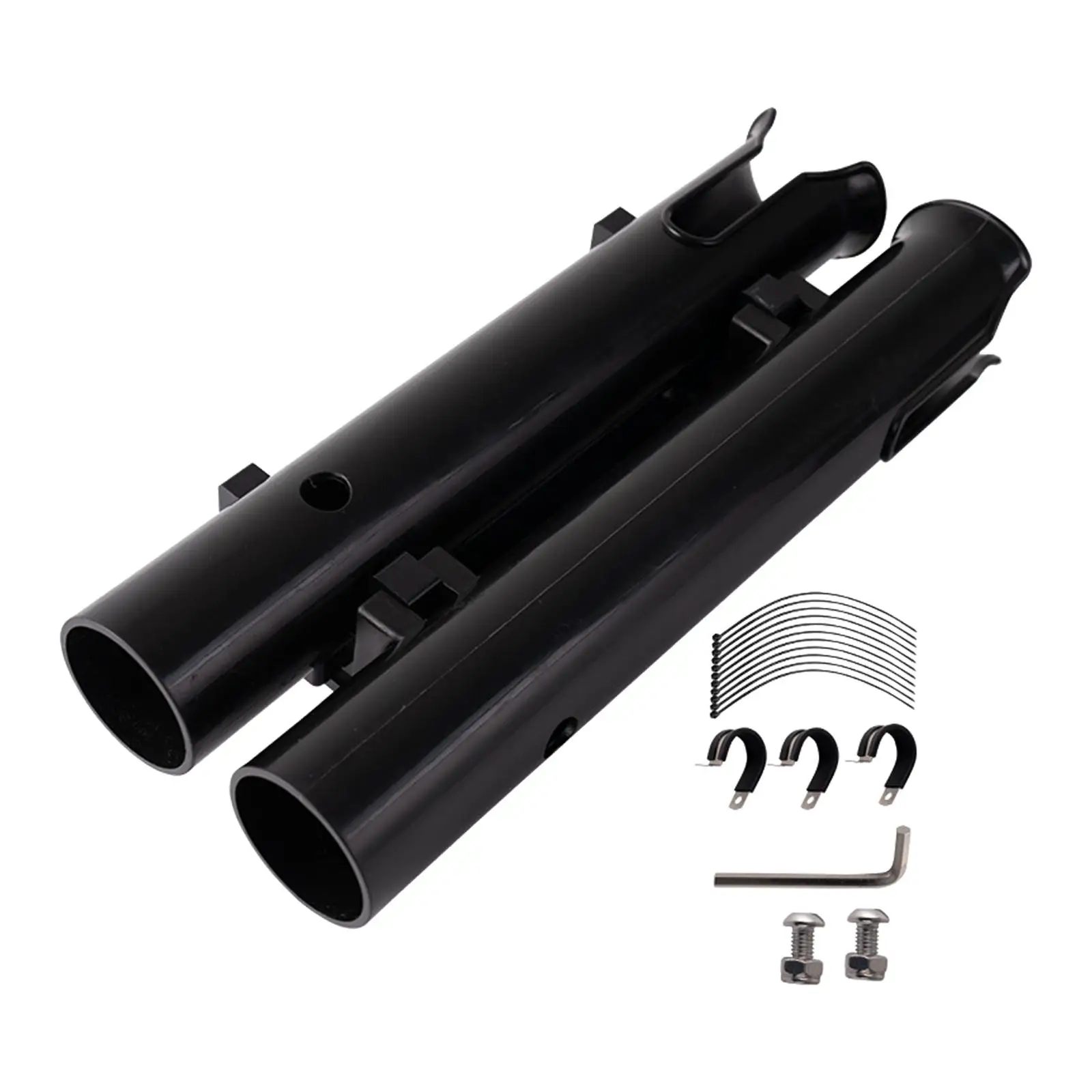 

2 Tubes Fishing Rod Holder for Bicycle Fishing Easy to Mount with Screws