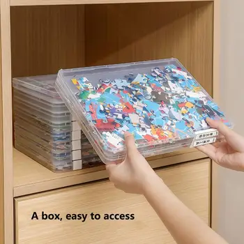 📦 Clear PP Puzzle & Craft Storage Box – Waterproof, Dustproof, and Stackable 1