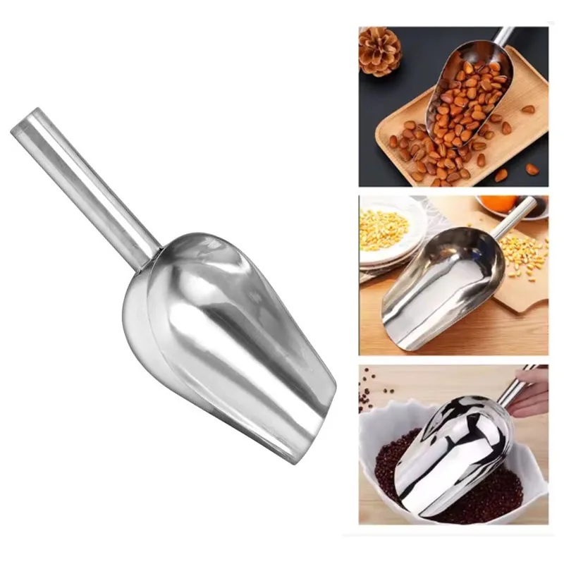 Description Picture 4 of itemPet Food Shovel Stainless Steel Dog Feeding Shovel Cat Dry Food Scoop Large Capacity Thickening Dog Food Scoop Spoon 23.5X8X5cm