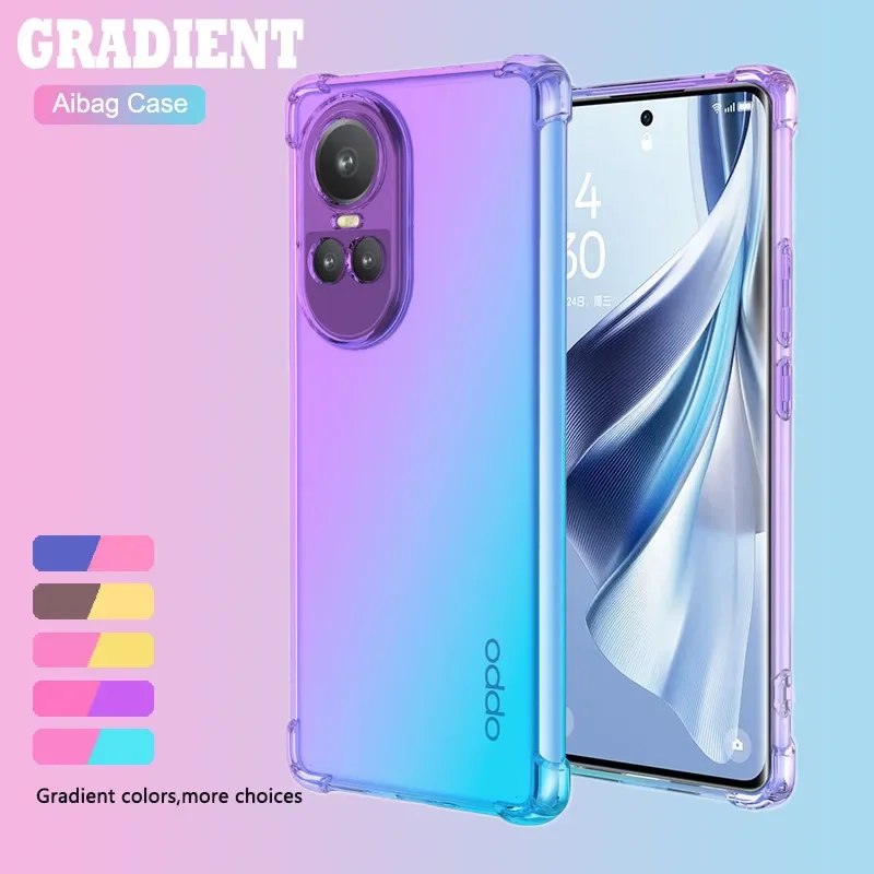 Shockproof Gradient Airbag TPU Phone Case Protective Cover