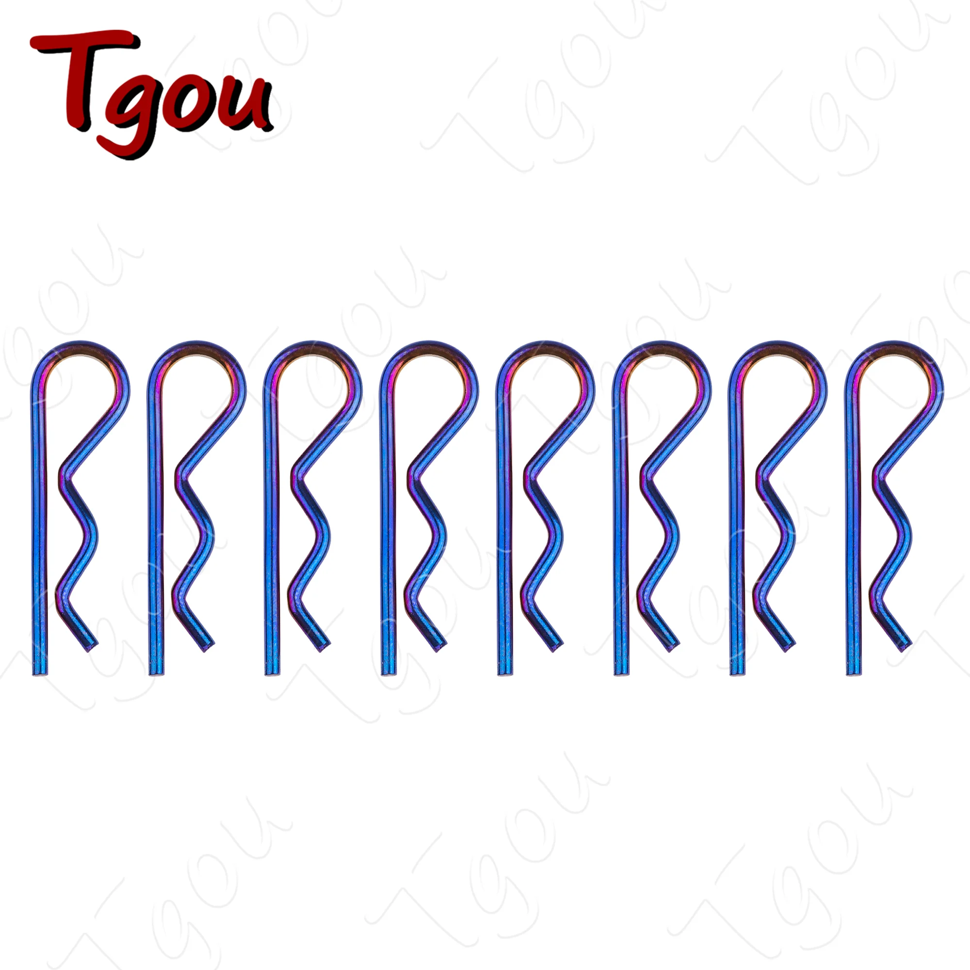 Tgou Titanium Wave-Shaped Spring Cotter Pins - 8PCS Set