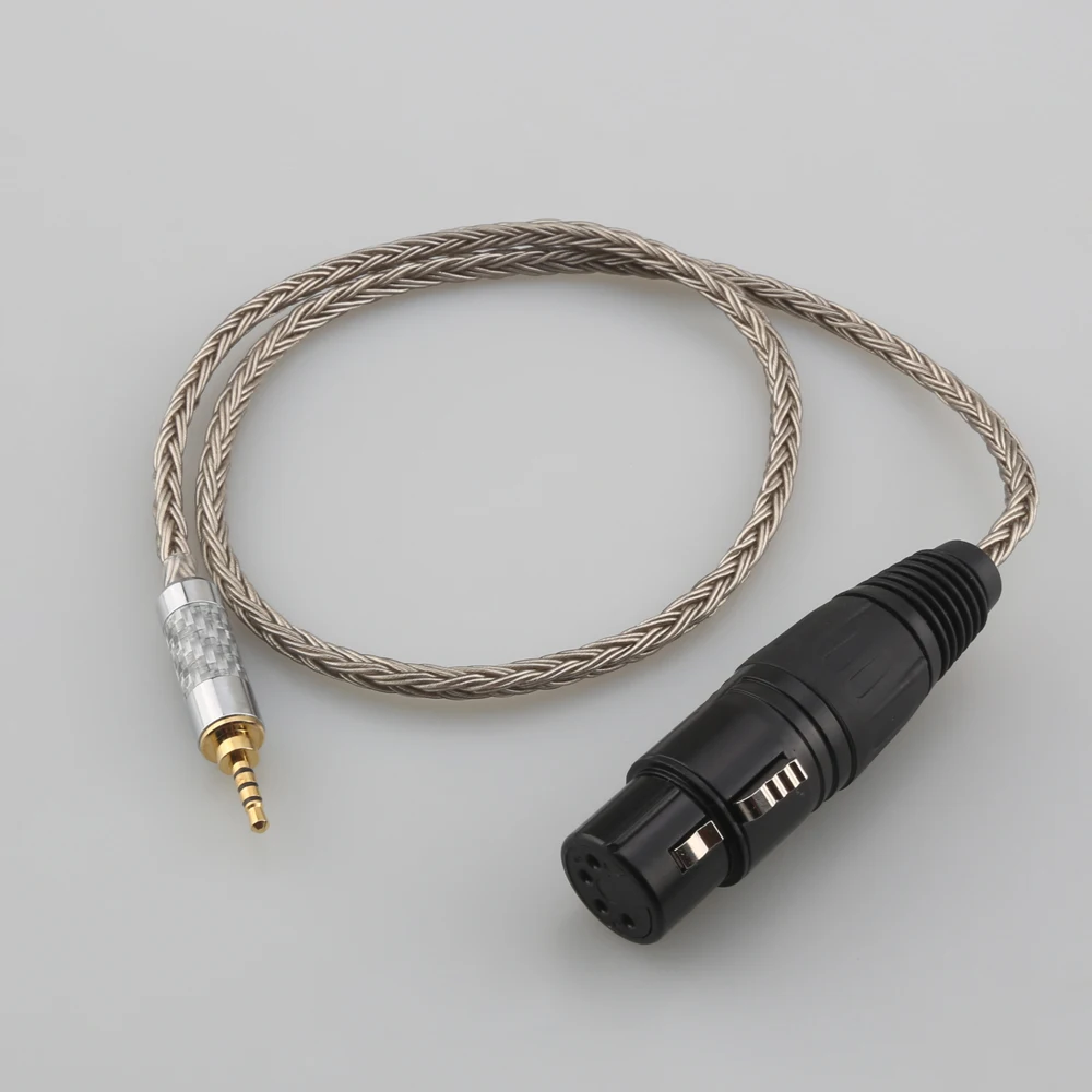 16Core 2.5 balanced cable Carbon Fiber Conversion male Plug to 2.5mm 3.5mm 4.4mm 4pin xlr Female Gold-plated for audio headse