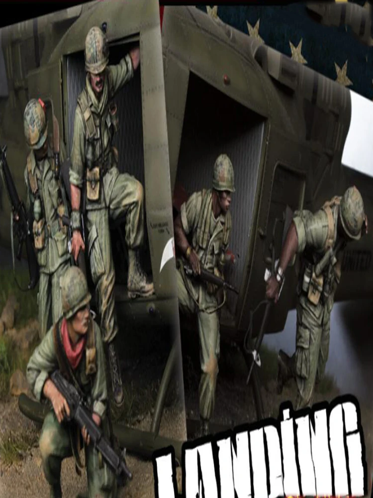 

Разобранная полимерная фигурка 1/35 вертолета (5 фигурок)