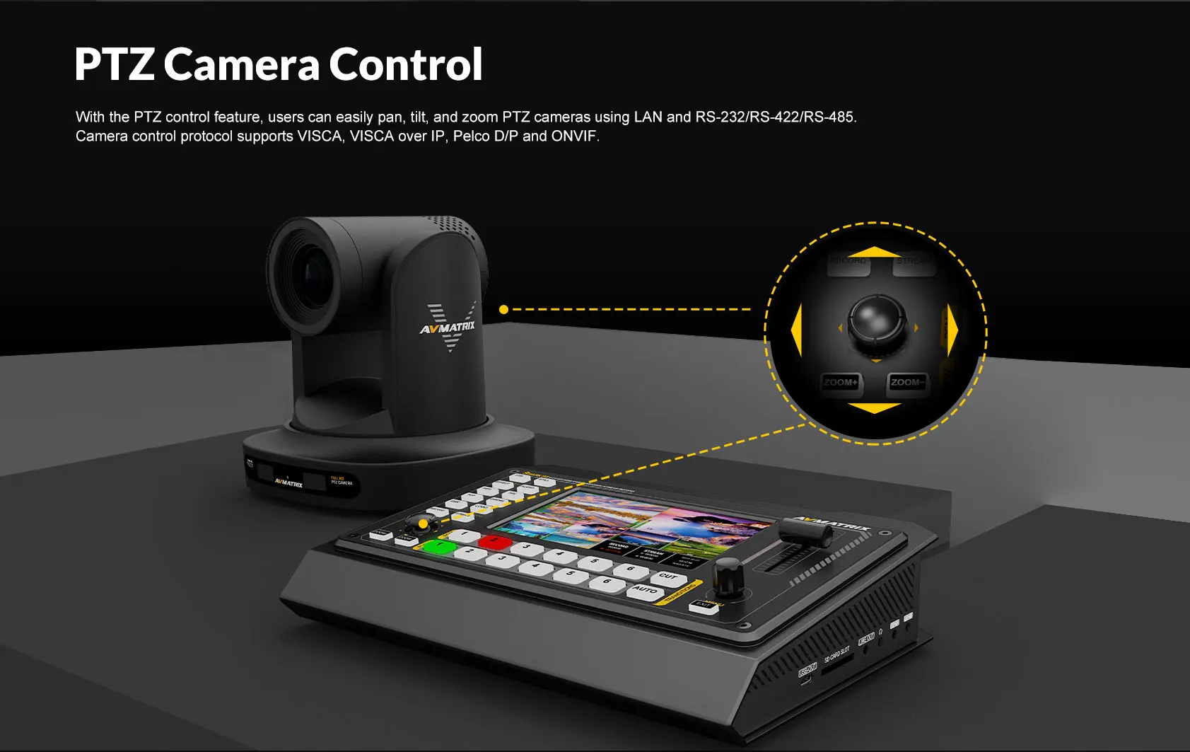 Shark S6 6-CH HDMI-compatible/SDI Video Switcher USB for capturing and streaming