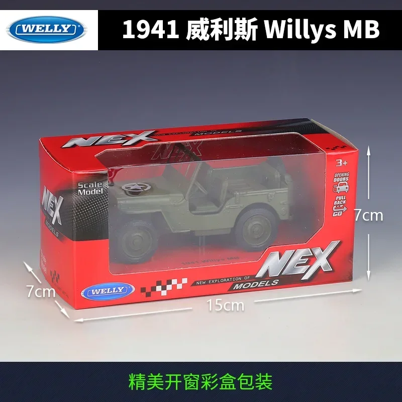 WELLY 1:36 1941 JEEP Willys MB yüksek simülasyon Diecast araba