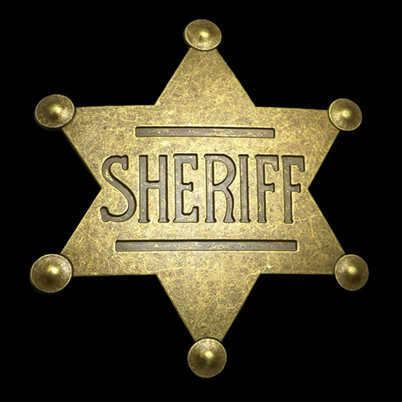 Deputy Sheriff Badge Bronze Honor Badge For Hat Bag Zinc Alloy Pin Medal Brooch Crafts Halloween Gifts