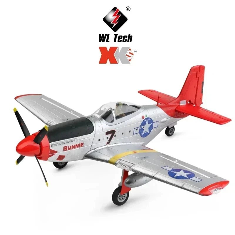 Weili Remote Control Aircraft Xka280 4-Channel P51 Fighter 6 Axis Gyroscope Fixed Wing Glider Flight Model Rc Aircraft Toy gift 3
