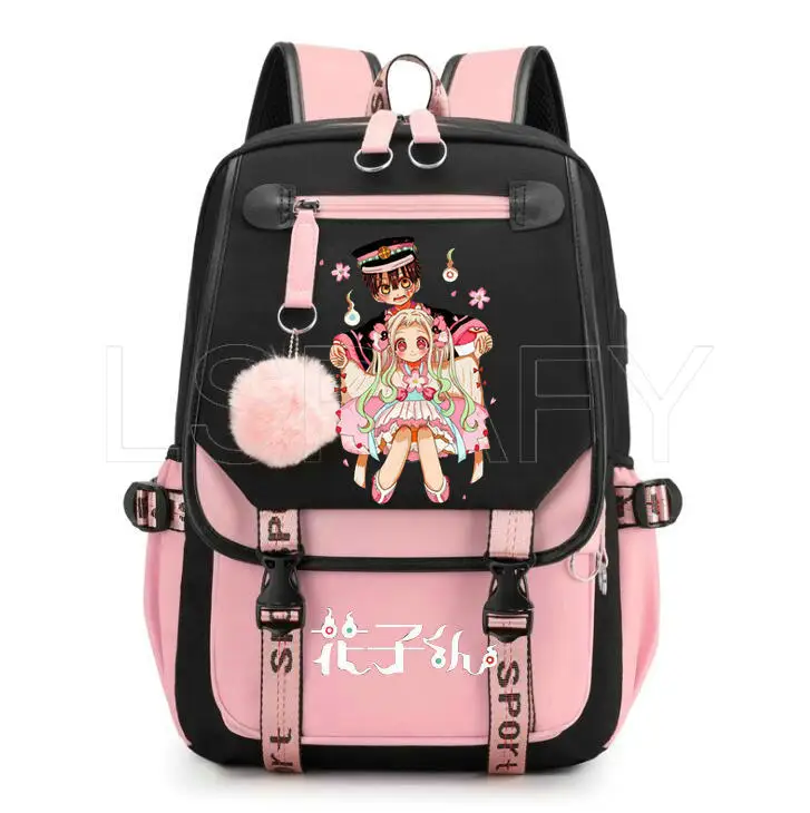 Novo anime toalete-bound hanako-kun adolescentes estudante schoolbags mulheres homens portátil mochila de viagem menino menina crianças escola sacos de livro