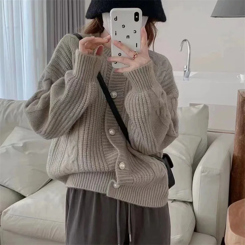 Women Autumn Knitted Cardigan Sweater