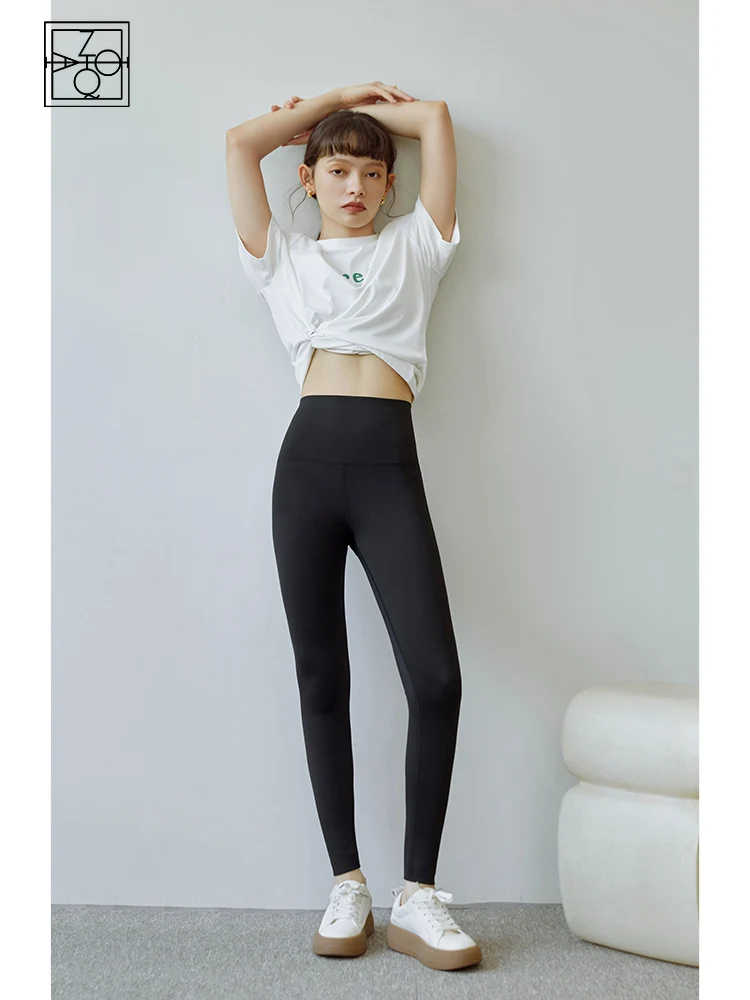 

ZIQIAO Casual High-elastic Butt-lifting Slim Shark Pants Women 2022 Autumn New Nude-feeling Fitness Yoga Pants Female Leggings