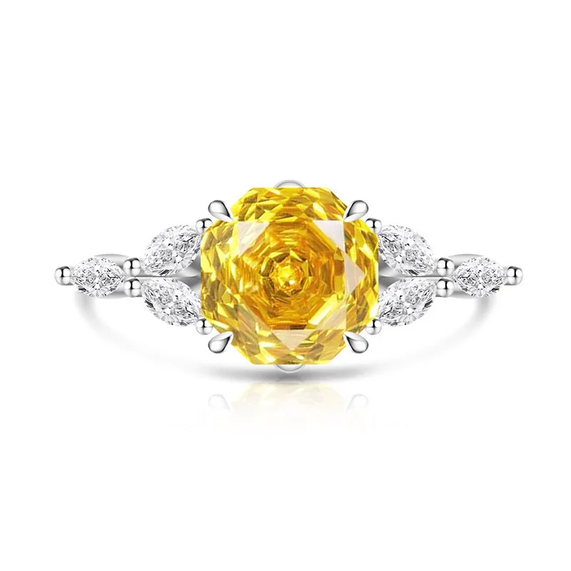 925 Sterling Silber Traumhafter Romantischer Rosengeschliffener Hochkarätiger Diamant-Blumenzweig-Ring Damenschmuck Geschenk – Detail 6