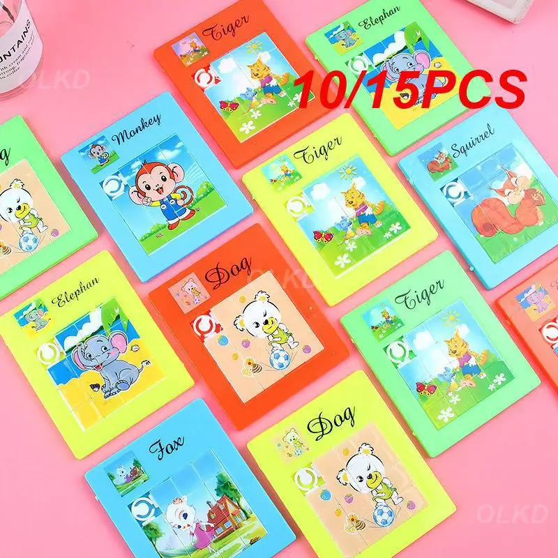 10/15PCS Huarong Road Durable Easy To Use Independent Opp Bag Kids Toys Piggy Puzzle Small And Convenient Colorful Plastic