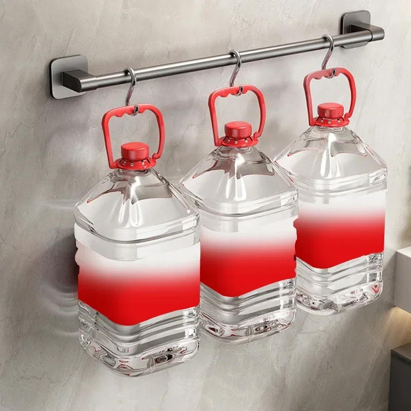 Self-Adhesive Home Bathroom Towel Rack Holder Without Drilling Wall Mounted Towel Shelf Kitchen Bathroom Accessories Hange towel holder towel rack bathroom facilities