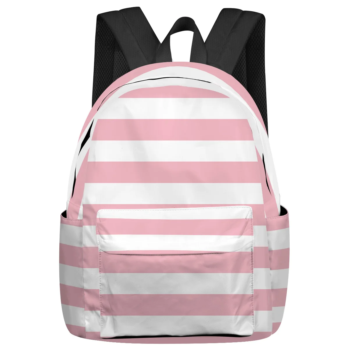 

Stripes Pink White Women Man Backpacks Waterproof Multi-Pocket School Backpack For Student Boys Girls Laptop Book Pack Mochilas
