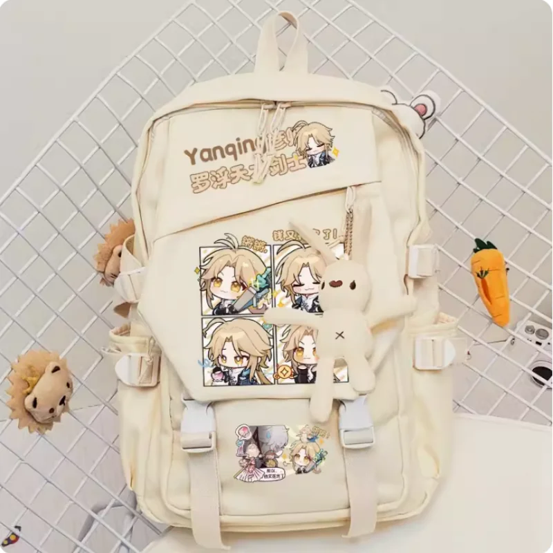 Honkai: Star Rail Yanqing Anime Schoolbag Backpack High-capacity Shoulder Bag Cosplay Travel Student Teenager Gift B528