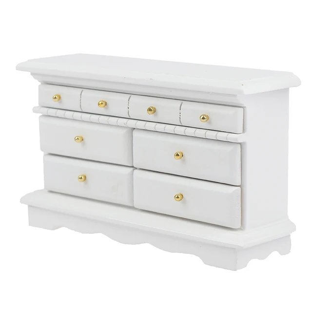 Armoire latérale de chambre à coucher pour maison de poupée 1:12, accessoire de meuble de commode 1