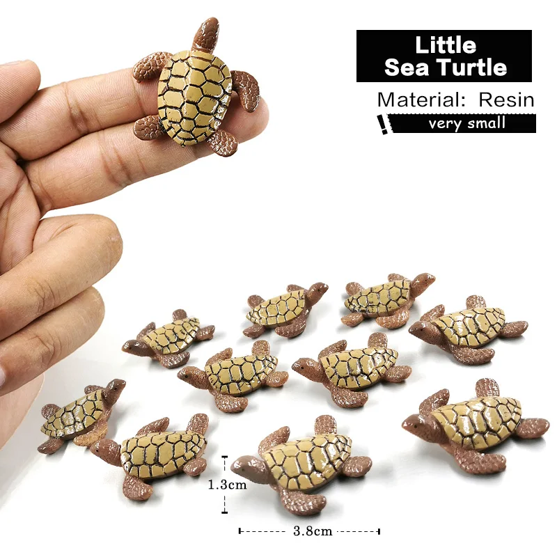 Kawaii Sea Turtle Resin Craft Animal Figurine DIY Landscape Home Decor Miniature Mini Fairy Garden Decoration Accessories Modern
