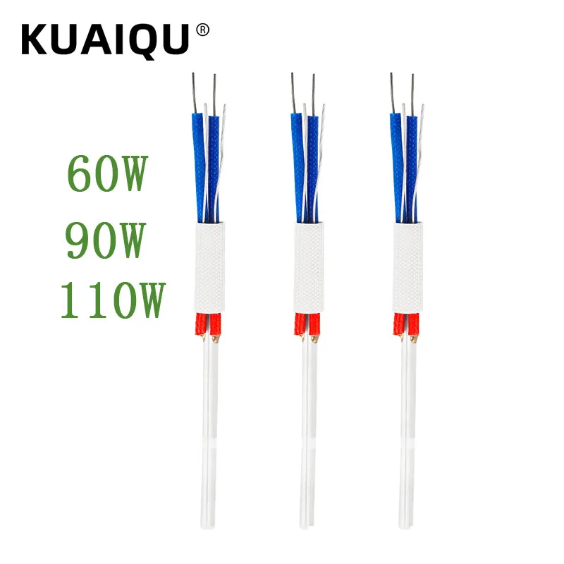 Soldador eléctrico de 110W, 90W, 60W, elemento de calefacción, núcleo de calentador de cerámica, adaptador de 4 cables, herramienta de calefacción para soldadores eléctricos de estación