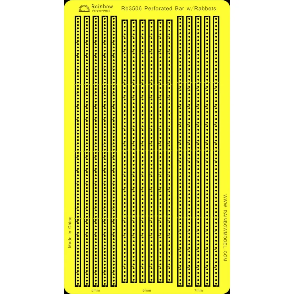 레인보우 에칭 파트 PE 1/350 천공 바(래빗 포함) RB3506
