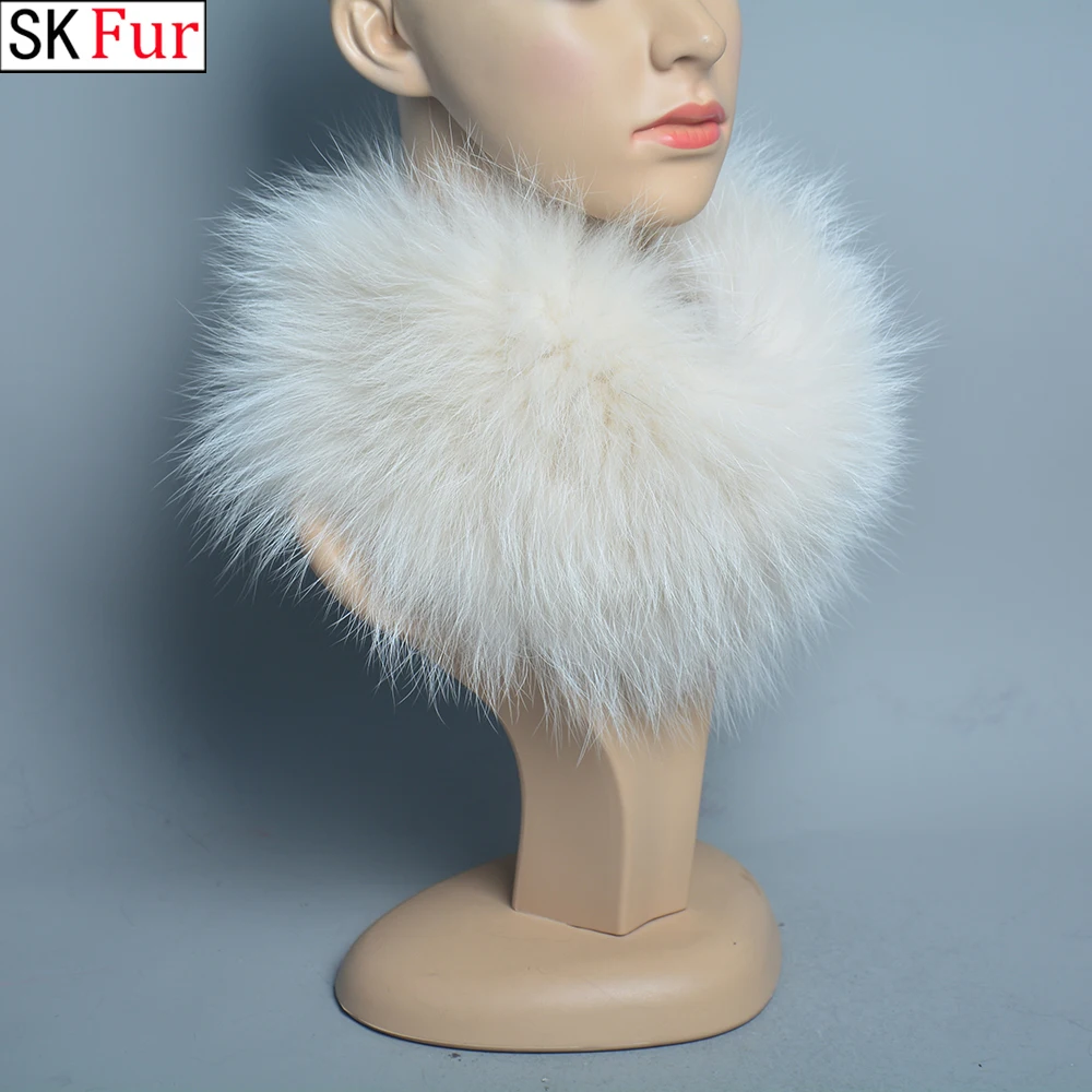 

Hot Sale Girl Real Fox Fur Headband Winter Women Natural Fox Fur Scarf High Elastic Lady Warm 100% Genuine Fox Fur Ring Muffler