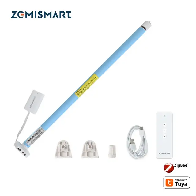 Zemismart Zigbee Roller Blind มอเตอร์สําหรับ 17 มม.25 มม.28 มม.แบตเตอรี่ในตัว Shade เครื่องยนต์ทํางานร่วมกับ Tuya App alexa Google Home 1