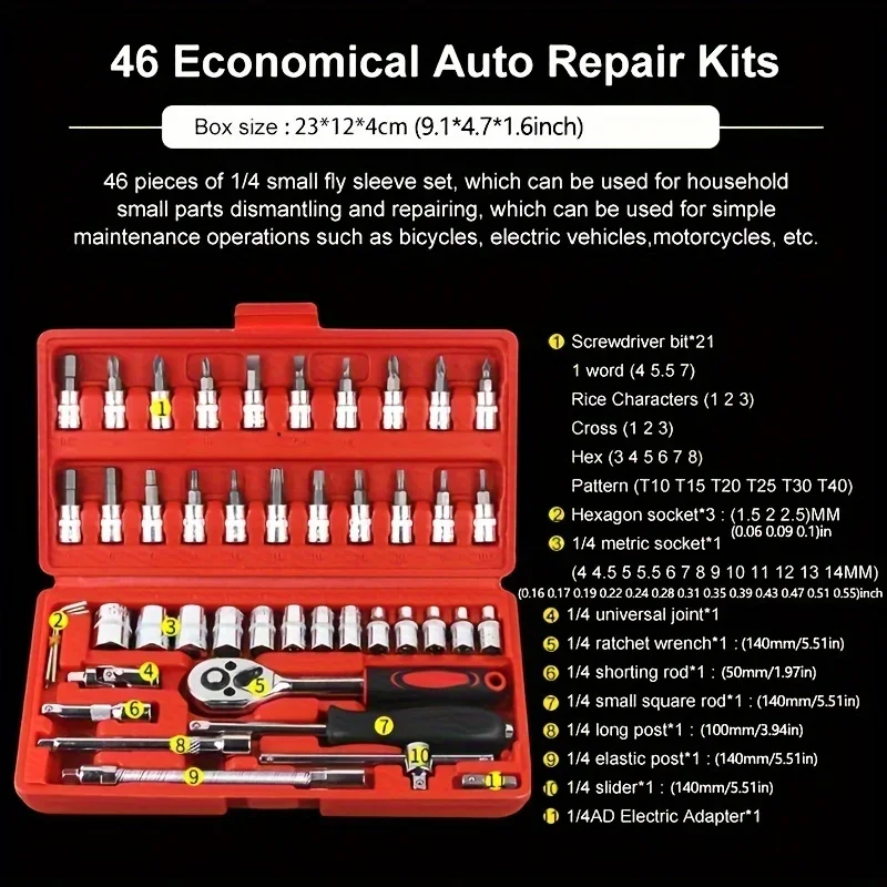 46pcs Car Repair Tool Kit 2