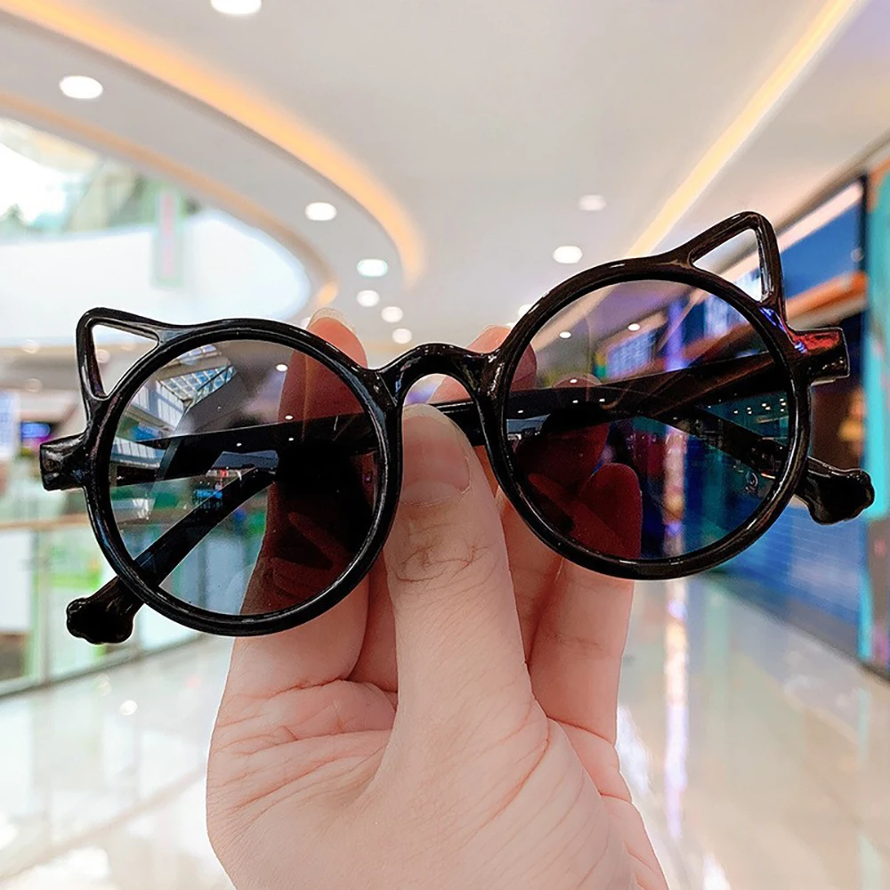 Kids fashion cat ear sunglasses Kids decorative glasses Cute baby sunglasses