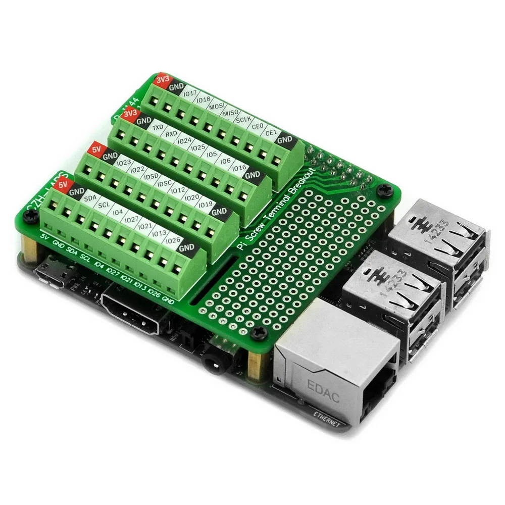 

Детали винтовой клеммной колодки для Raspberry Pi.