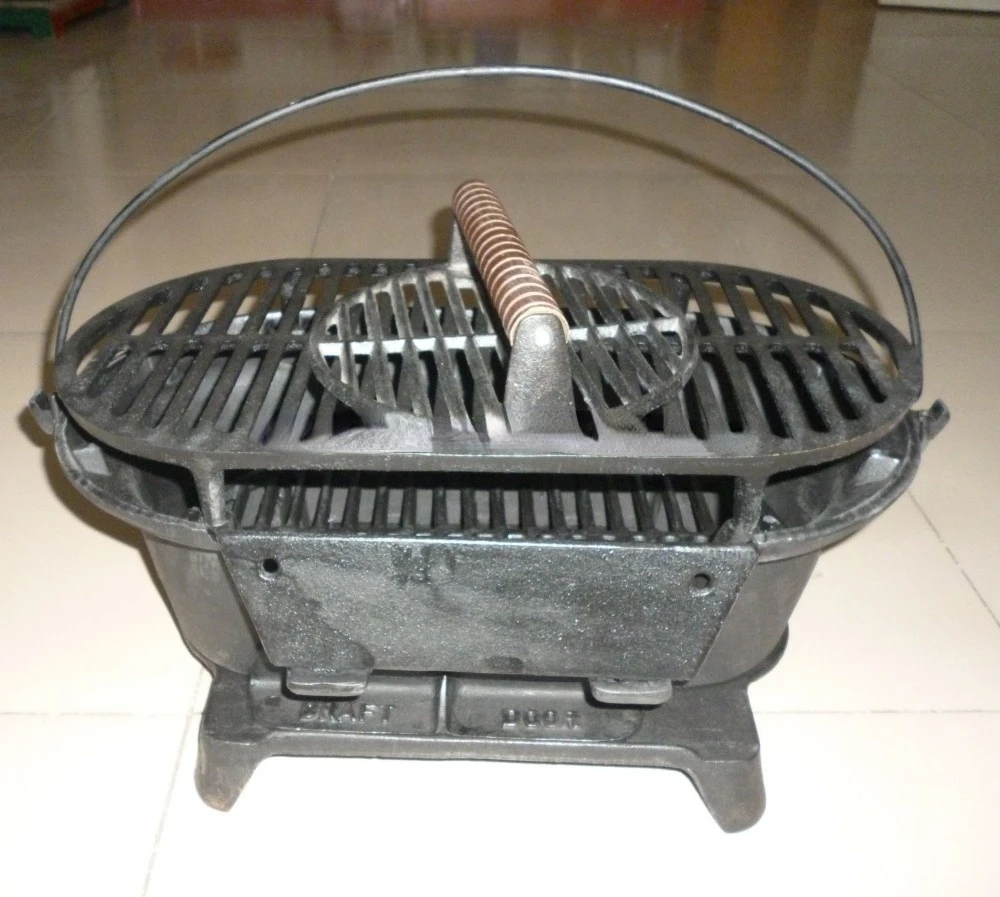 Cast Iron Hibachi Barbecue with wood or coal fuel - AliExpress