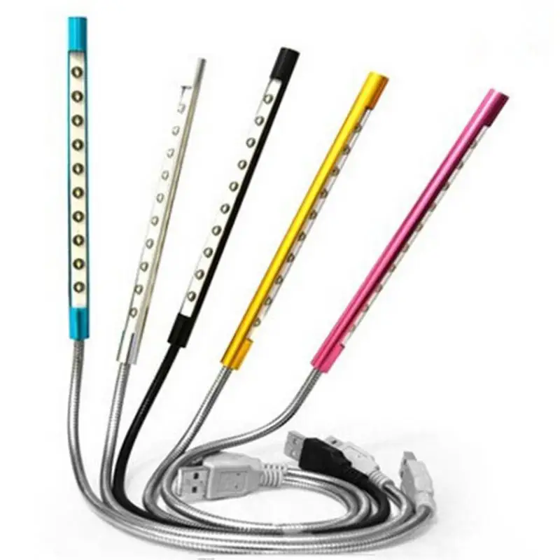 

Led Light Usb Aluminum 10 Light Stall Small Night Light Student Dormitory Reading Learning Desk Light Strip 360 Degree Rotation
