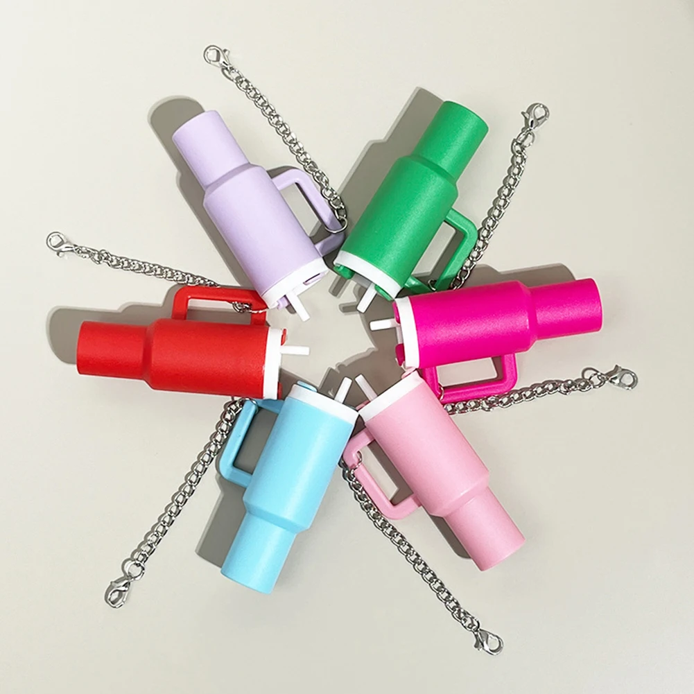 Mini Cup Keychain Chain Lip Balm Keychain Chapstick Holder for Stanley Water Bottle Accessories