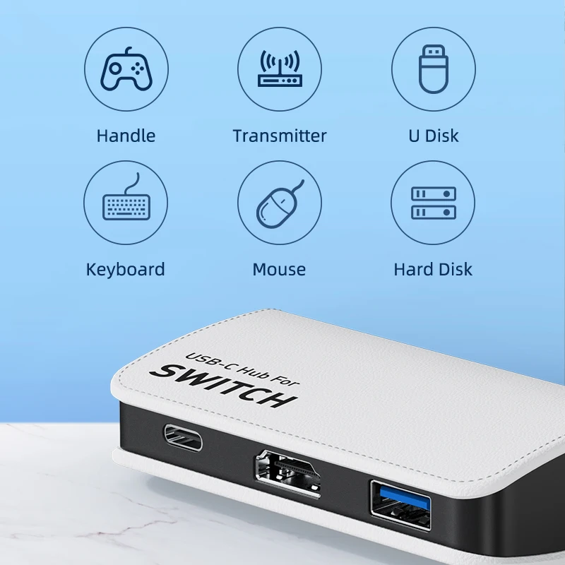 Hagibis-dock Portátil para Nintendo Switch Dock de tv Oled Ethernet tipo c para Rj45 Compatível com Hdmi 4k Hub Usb 3.0 Docking Station pd - Imagem 3