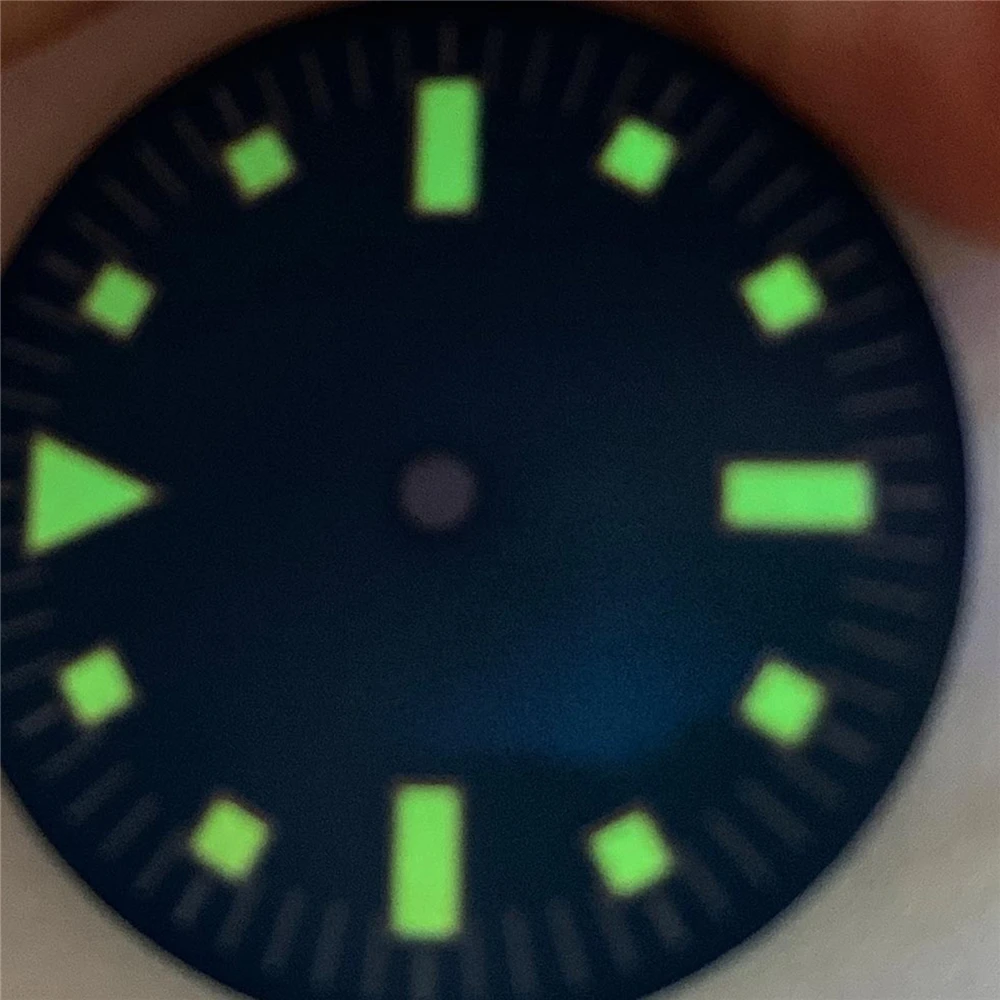 Watch Dial 28.5MM Green Luminous Dial for NH35 NH36 8215 821A 8200 8205 Mingzhu 2813 Movement No