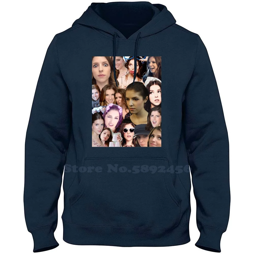 

Anna Kendrick Collage High-Quality 100% Cotton Hoodie Casual Sweatshirt