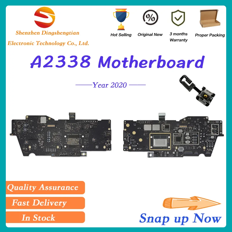 Sostituzione Per Scheda Madre Macbook Pro 13 "M1 A2338 Ram 8Gb 16Gb Ssd 256Gb 500Gb 1Tb Scheda Logica 820-02020-11 Con Pulsante A Sfioramento