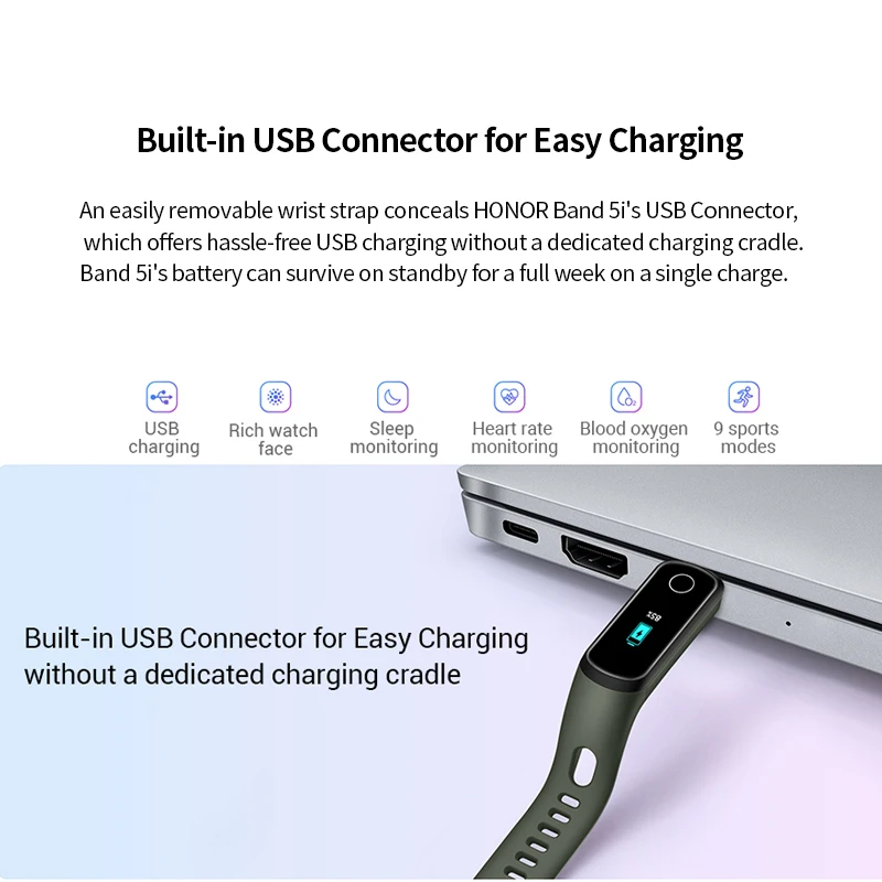 Original Honor Band 5i inch Smart Bluetooth Bracelet 5ATM