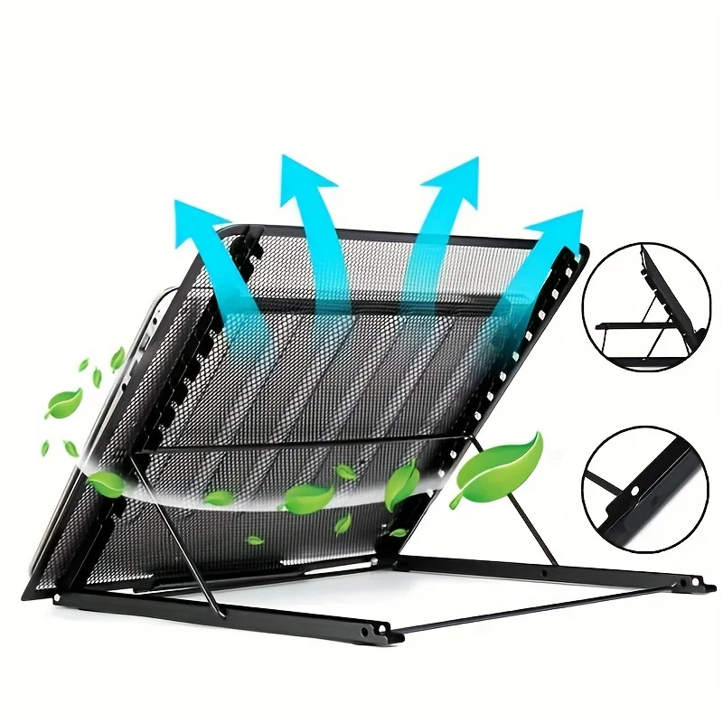 1PC 노트북 스탠드, 노트북 열 방출 브래킷, 6단 조절식 접이식 태블릿 브래킷