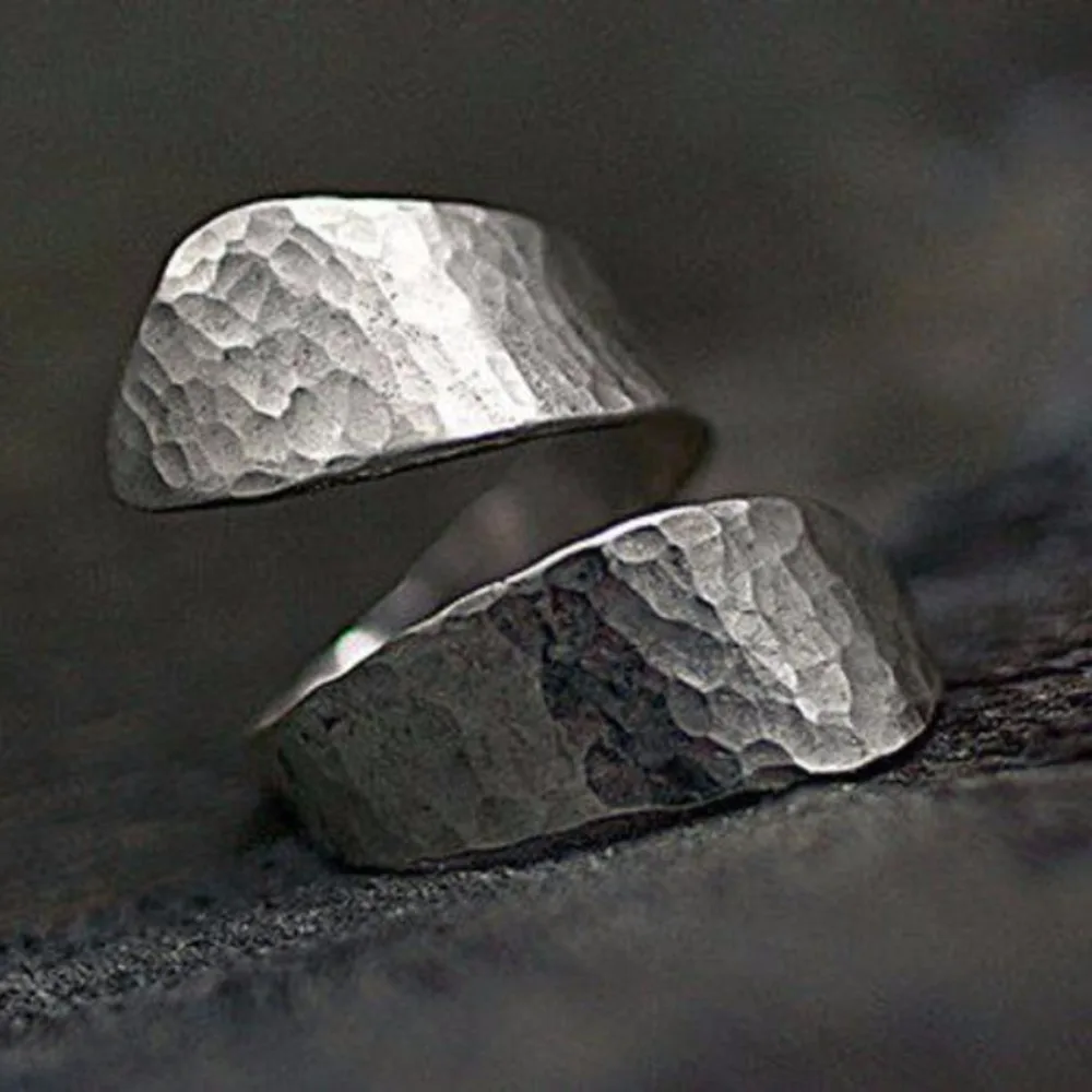 Finger Ring Adjustable Opening Ring Creative Simple Trend Concave Irregular Jewellery Ring Banquet Street Niche Party Accessories