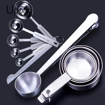 UPORS Stainless Steel Measuring Cups & Spoons Set 1