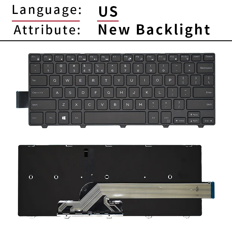 clavier portable russe pour dell inspiron