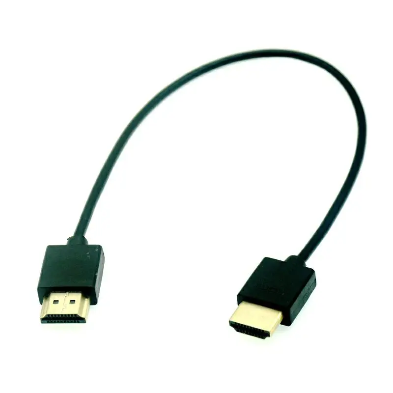 OD 3.0mm Super Soft Micro & Mini HDMI-compatible To HDMI-compatible Male Thin Cable 2k 4k Hd @60hz Light-weight Portable 0.3m 1m
