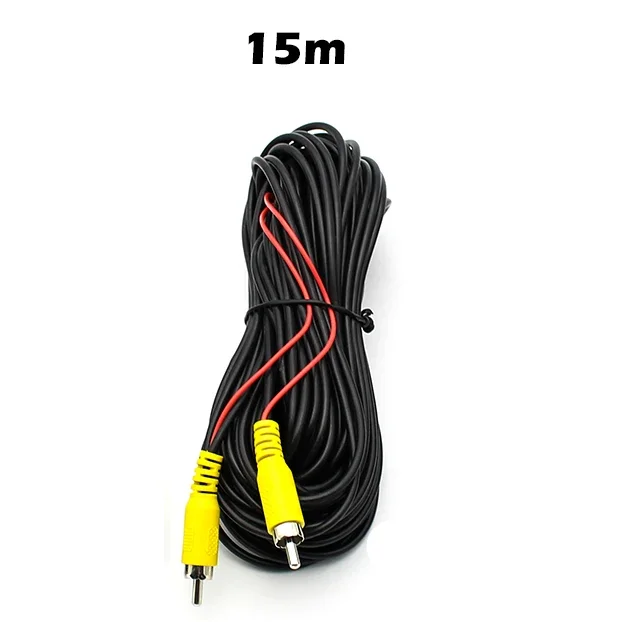 GreenYi Extended Length AV RCA Cable with Video Trigger Wire for Rear View Camera Integration