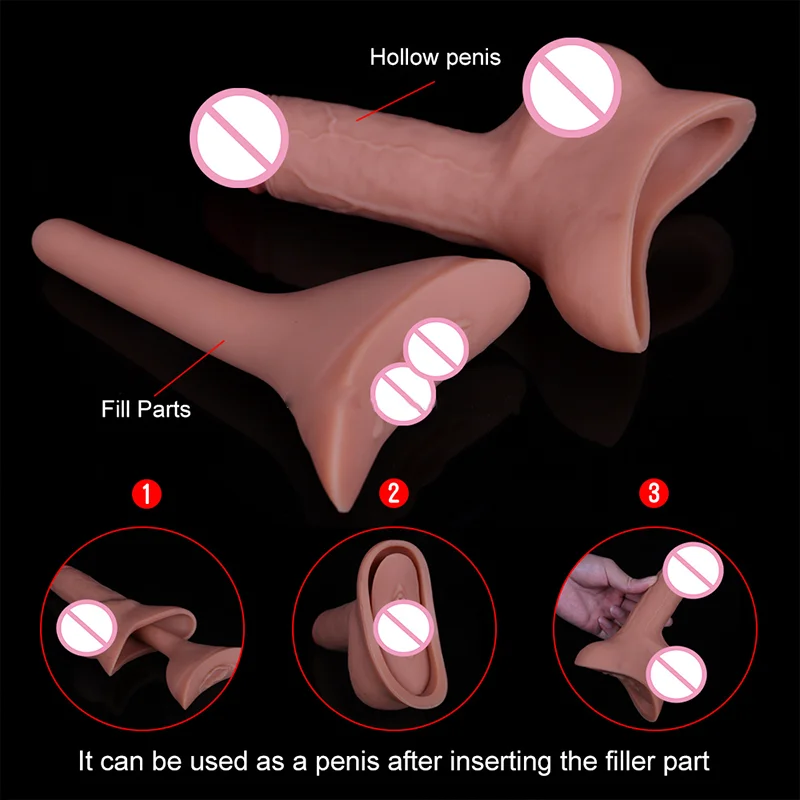 Packer Transgender Prosthetic 3 in 1 Strap On Penis Packer with Silicone Insert Rod STP Device for FTM