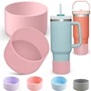 2PCS 7.5cm Silicone Cover for Stanley 40oz Tumbler with Handle & Stanley IceFlow 20oz 30oz Protective Bottle Boot Sleeve 3