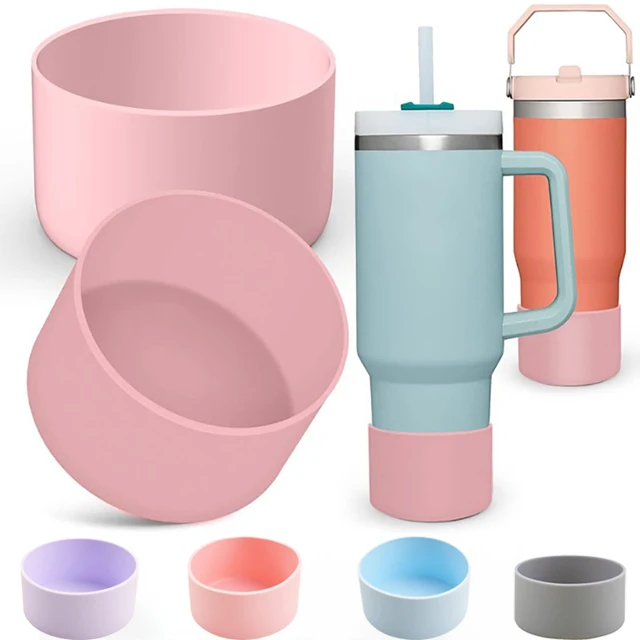 2PCS 7.5cm Silicone Cover for Stanley 40oz Tumbler with Handle & Stanley IceFlow 20oz 30oz Protective Bottle Boot Sleeve 3